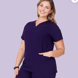 Women's Purple V-Neck Top